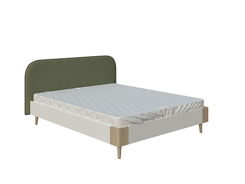 Кровать полуторная Lagom Plane Chips - Оригинальная кровать без встроенного основания из ЛДСП с мягкими элементами.