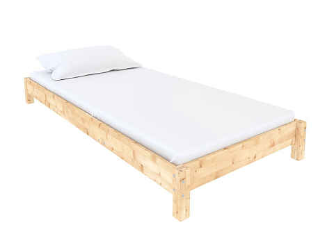 Кровать в стиле минимализм Happy - Односпальная кровать из массива сосны.