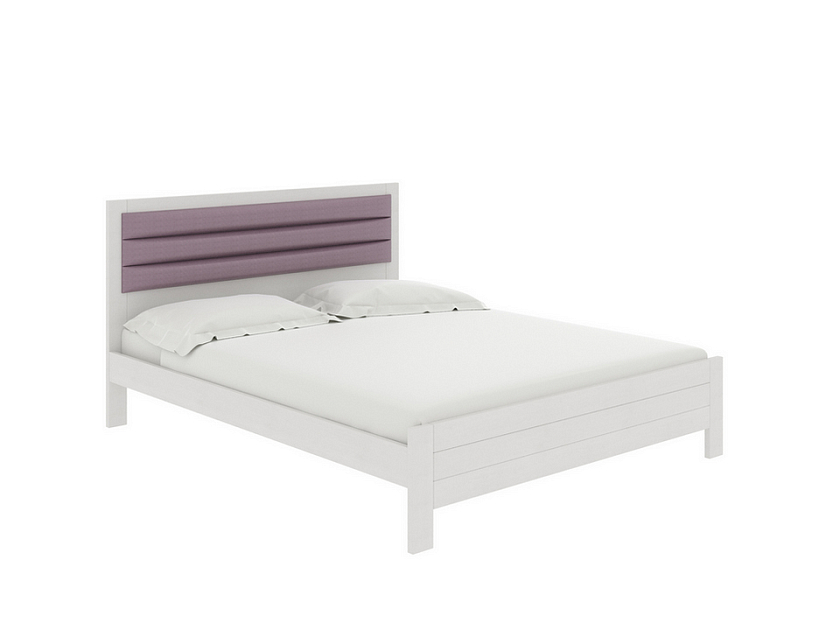 Кровать Prima 90x200 Ткань/Массив Тетра Голубой/Антик (сосна) - Кровать в универсальном дизайне из массива сосны.