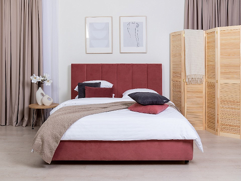 Большая кровать Oktava - Кровать в лаконичном дизайне в обивке из мебельной ткани или экокожи.