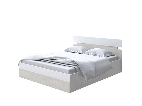Белая двуспальная кровать Milton с подъемным механизмом - Современная кровать с подъемным механизмом.