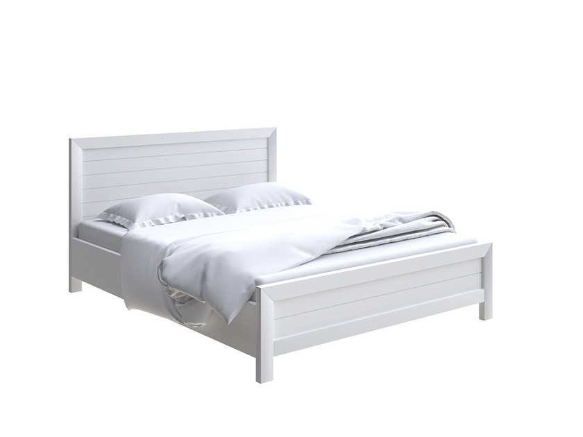 Кровать Toronto с подъемным механизмом 200x190 Массив (береза) Слоновая кость - Стильная кровать с местом для хранения