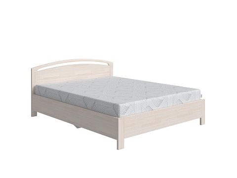 Белая кровать Веста 1-R с подъемным механизмом - Современная кровать с изголовьем, украшенным декоративной резкой
