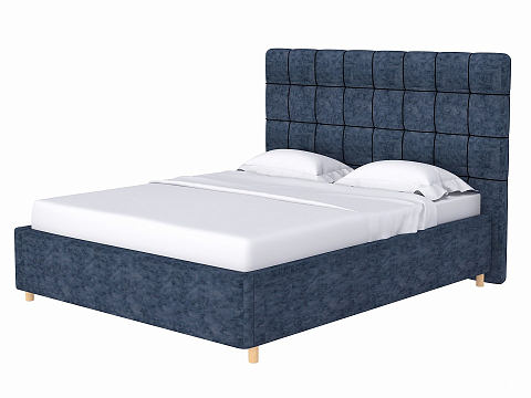 Двуспальная кровать с матрасом Leon - Современная кровать, украшенная декоративным кантом.
