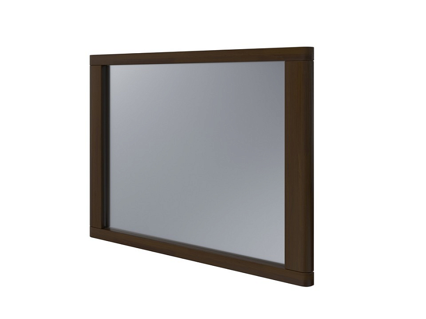 Зеркало навесное Droom 84x3 Массив (сосна) Орех - Навесное зеркало с рамкой из массива дерева в стиле «Экоминимализм»
