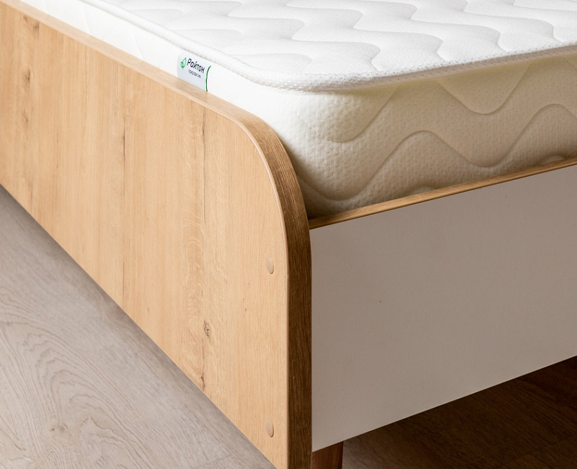 Кровать Way 180x200 ЛДСП Бунратти - Компактная корпусная кровать на деревянных опорах