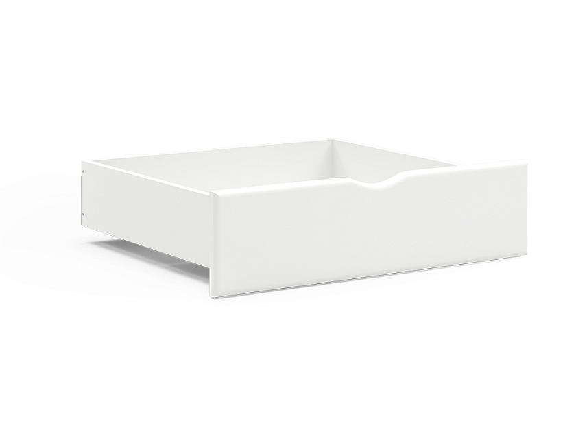 Выкатной ящик для кровати Соня дл. 190 см 94x82 Массив (сосна) Белая эмаль - Выкатной ящик на колесиках