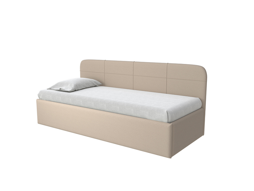 Кровать Life Junior софа (без основания) 140x200 Экокожа Молочный шоколад - Небольшая кровать в мягкой обивке в лаконичном дизайне.